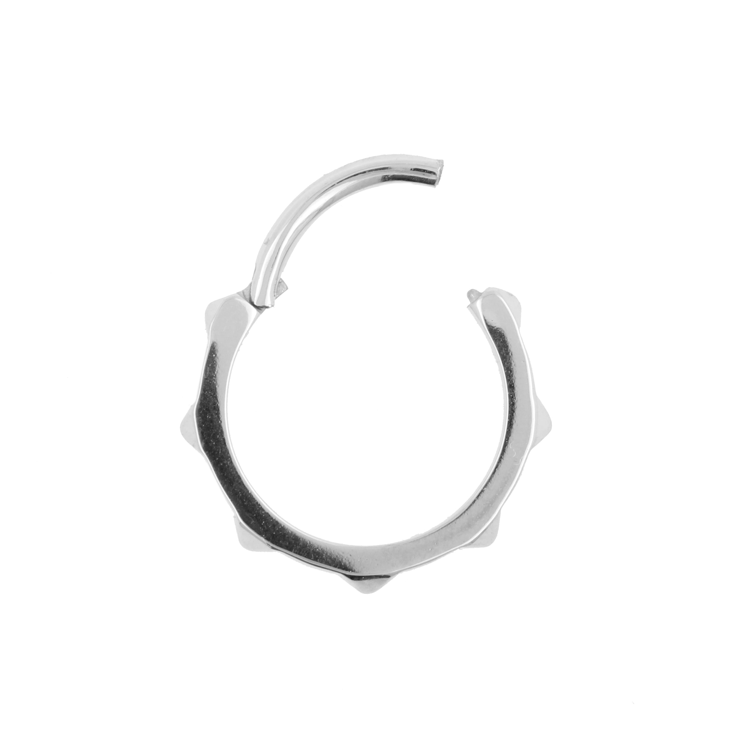 Nickel-Free Stainless Steel Click Ring - Studs Silver