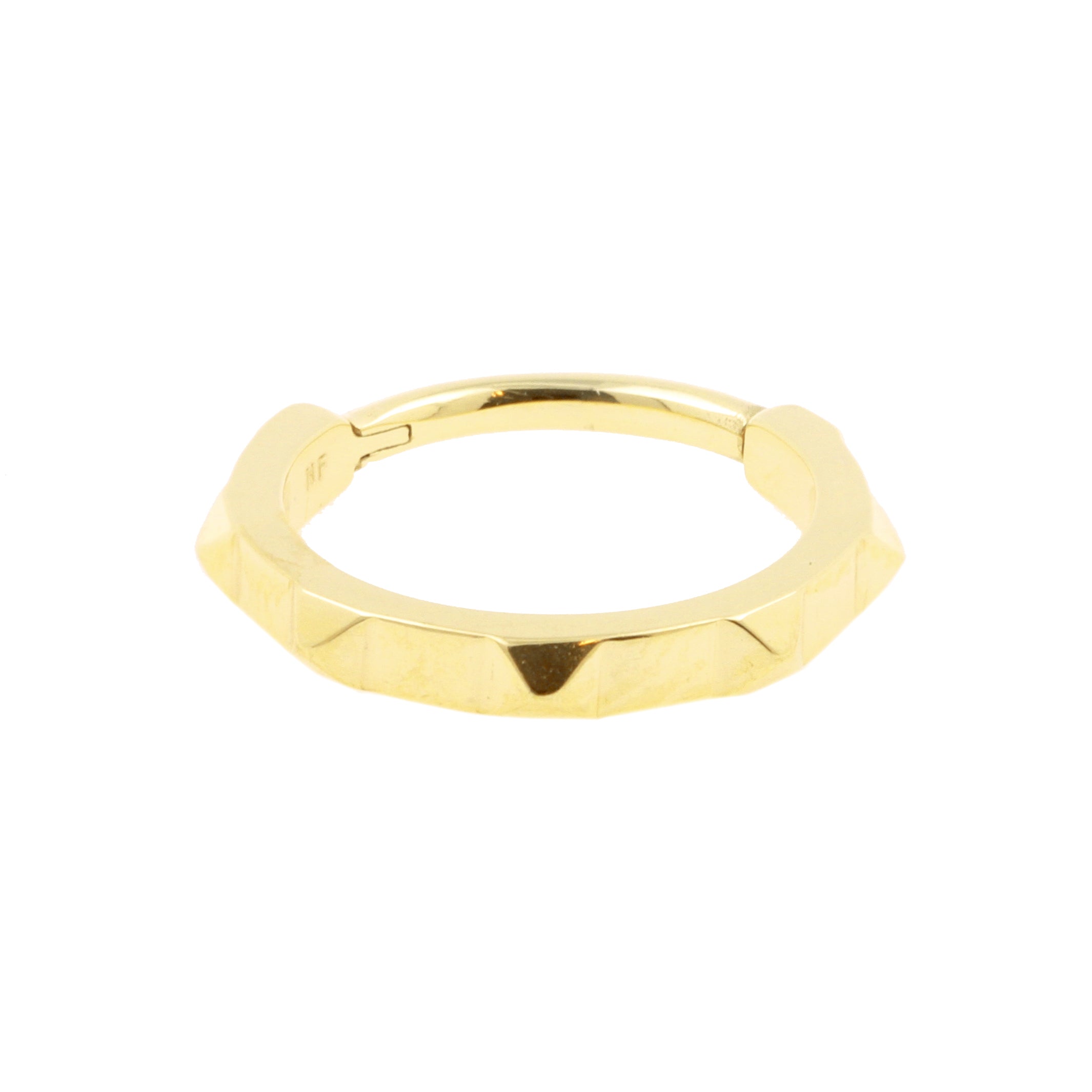 Nickel-Free Stainless Steel Click Ring - Studs Gold