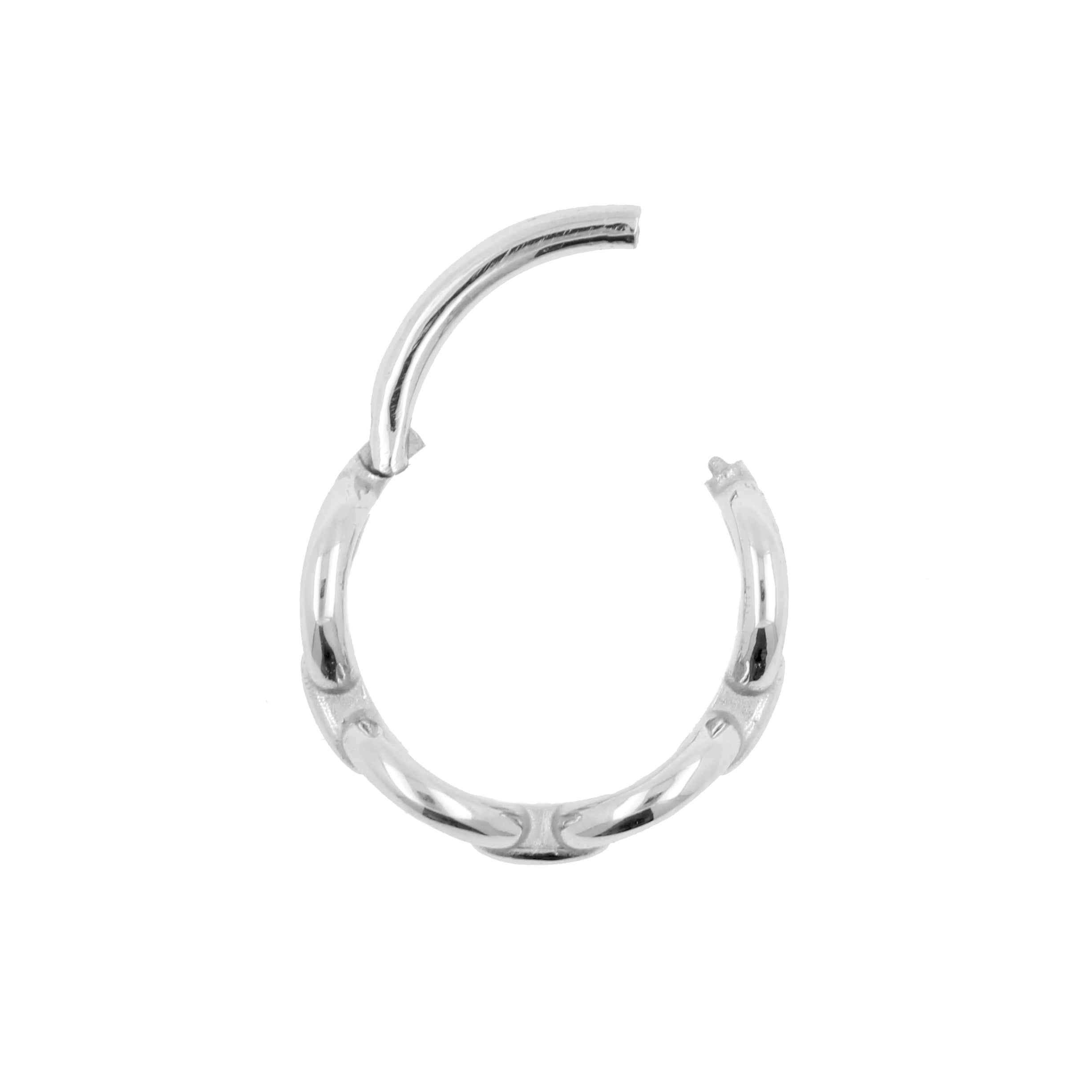 Nickel-Free Stainless Steel Click Ring - Chain Silver