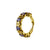 Nickel-Free Stainless Steel Click Ring - Zirconia Dots Gold