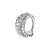 Nickel-Free Stainless Steel Click Ring - Zirconia Vine Silver