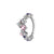 Nickel-Free Stainless Steel Click Ring - Zirconia Festive Silver