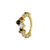 Nickel-Free Stainless Steel Click Ring - Zirconia Festive Gold