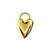 Nickel-Free Stainless Steel Click Ring Charm - Heart Gold