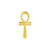 Nickel-Free Stainless Steel Click Ring Charm - Ankh Gold