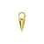 Nickel-Free Stainless Steel Click Ring Charm - Cone Gold