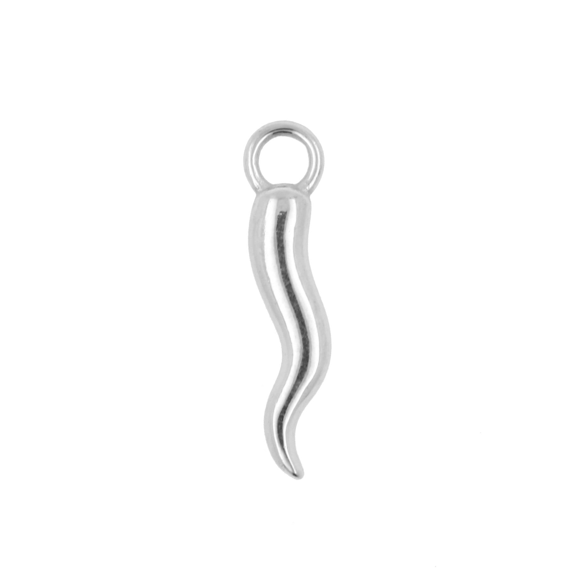 Nickel-Free Stainless Steel Click Ring Charm - Pepper Silver