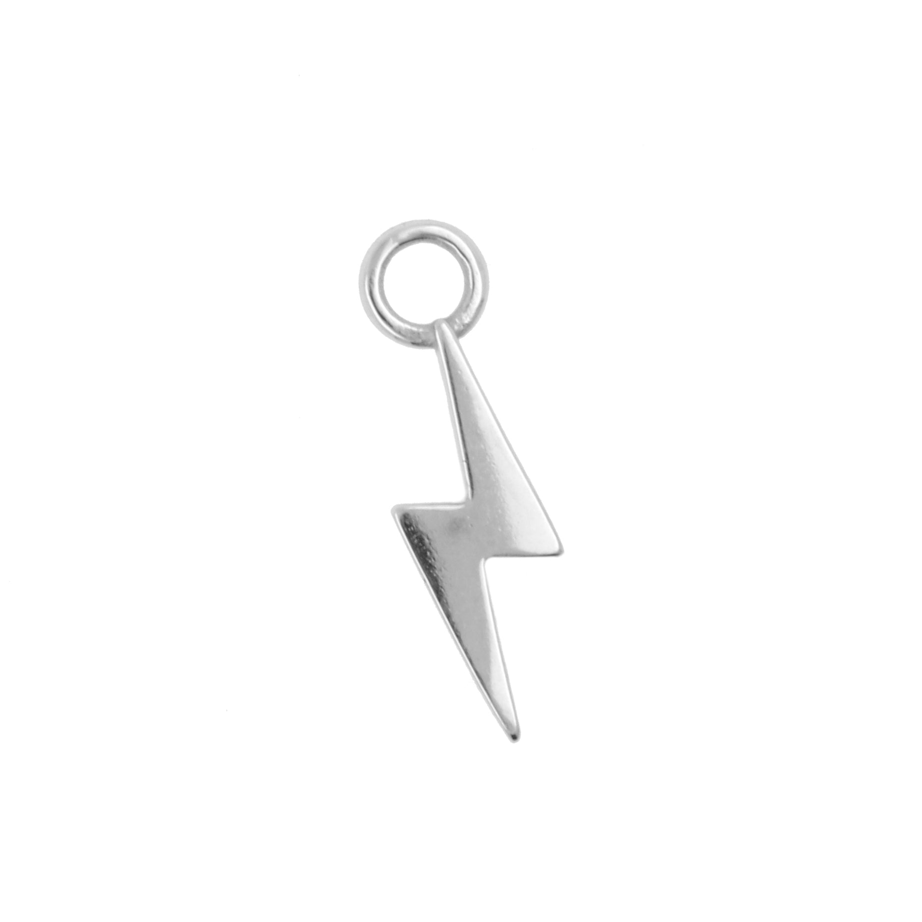 Nickel-Free Stainless Steel Click Ring Charm - Flash Silver