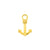 Nickel-Free Stainless Steel Click Ring Charm - Anchor Gold