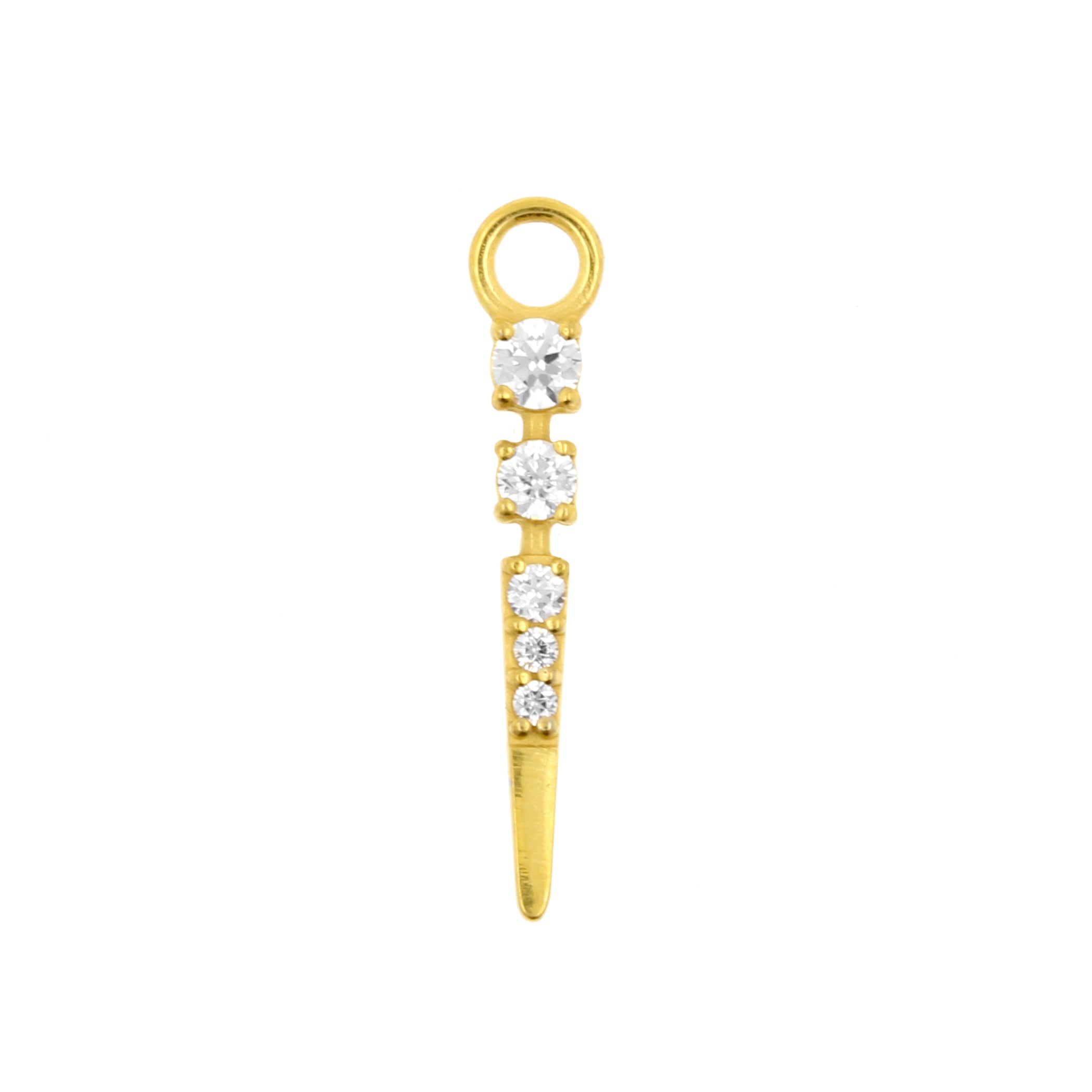 Nickel-Free Stainless Steel Click Ring Charm - Pendulum Gold