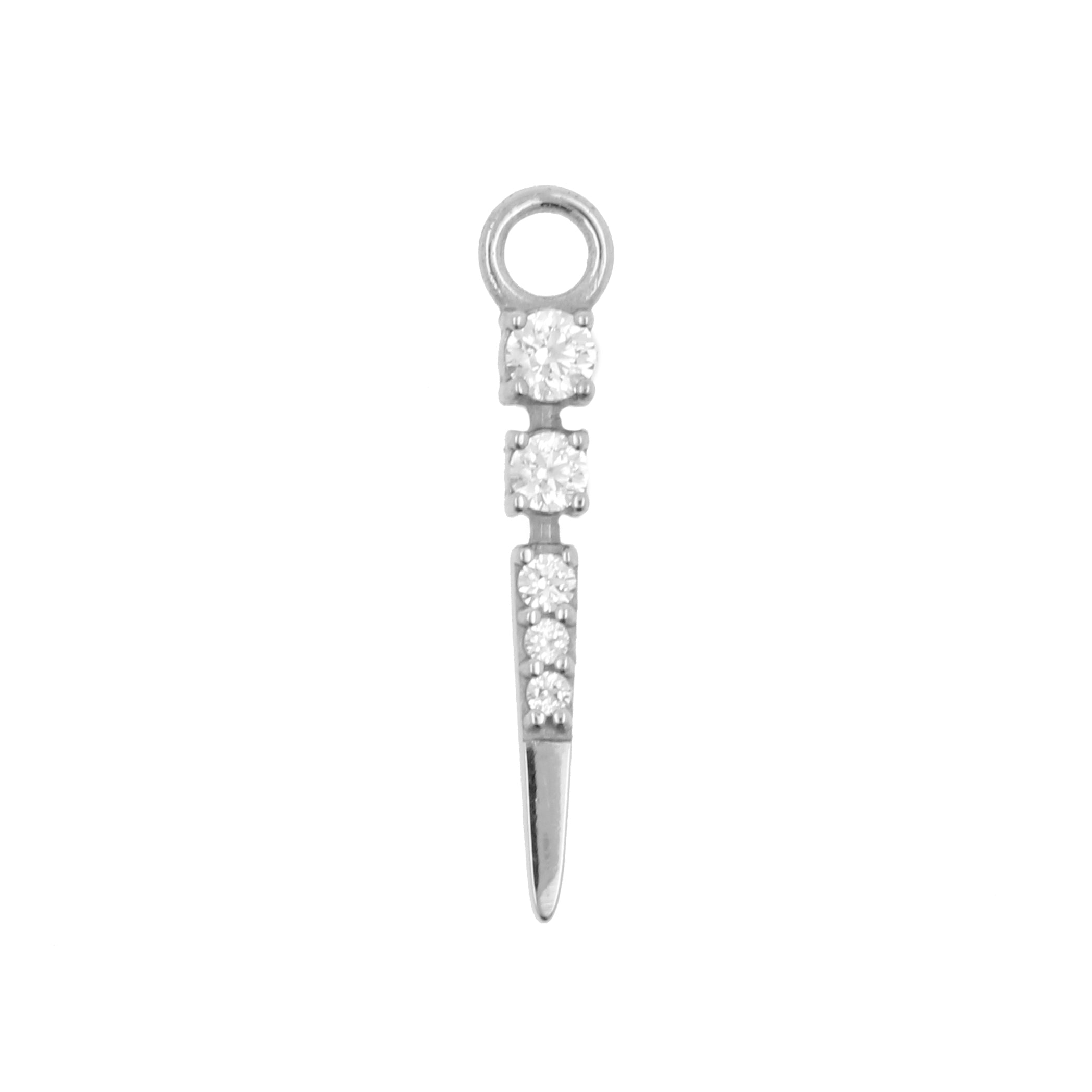 Nickel-Free Stainless Steel Click Ring Charm - Pendulum Silver