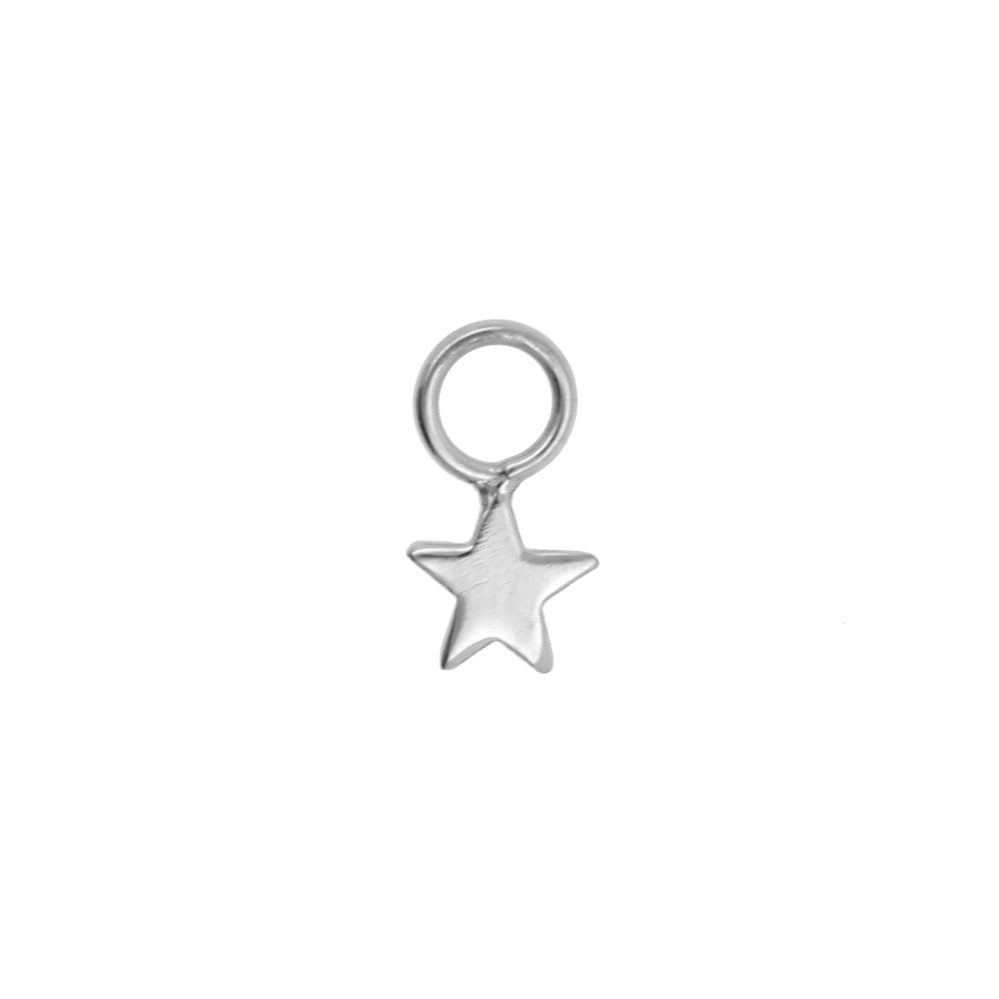 Titanium Click Ring Charm - Star Silver