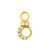 Surgical Steel Click Ring Charm - Cuff Gold