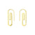 Surgical Steel Paperclip Earrings Gold