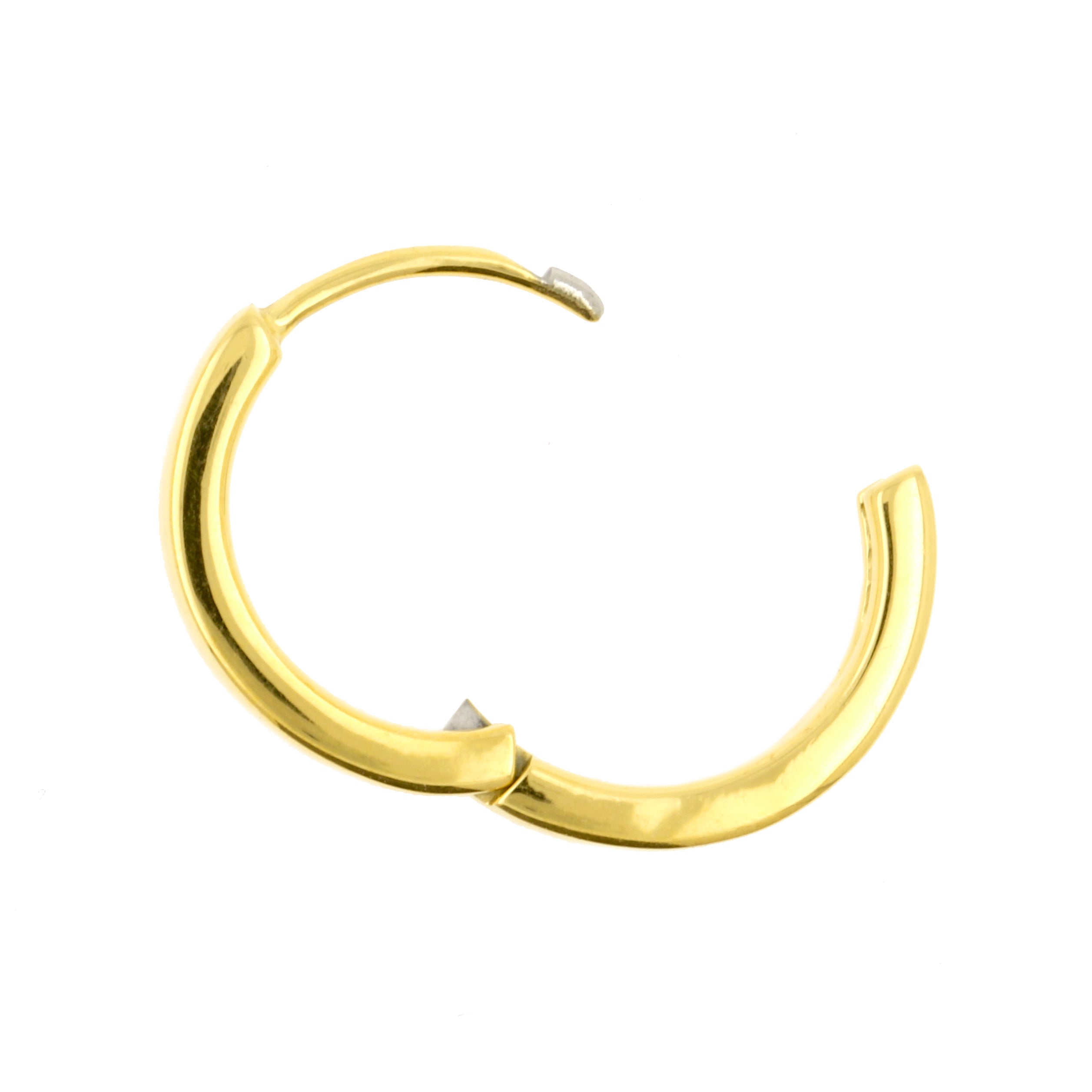 Surgical Steel Click Hoop Earrings Gold