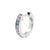 Surgical Steel Click Hoop Earrings With Opal Pink Opal