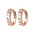 Surgical Steel Click Hoop Earrings - Hearts Rose Gold