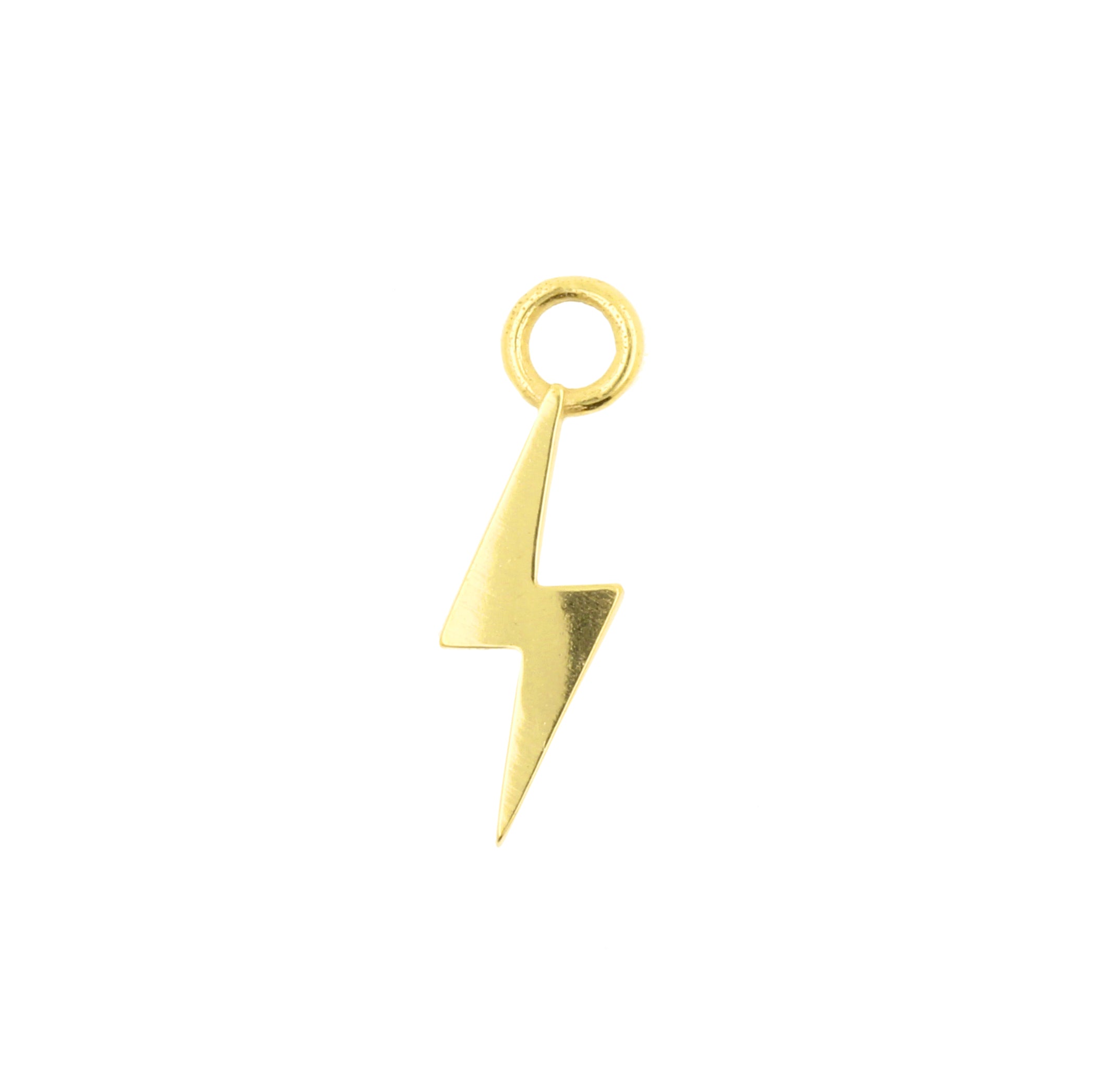 Nickel-Free Stainless Steel Click Ring Charm - Flash Gold