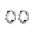 Nickel-Free Stainless Steel Click Hoop Earrings - Chain Silver