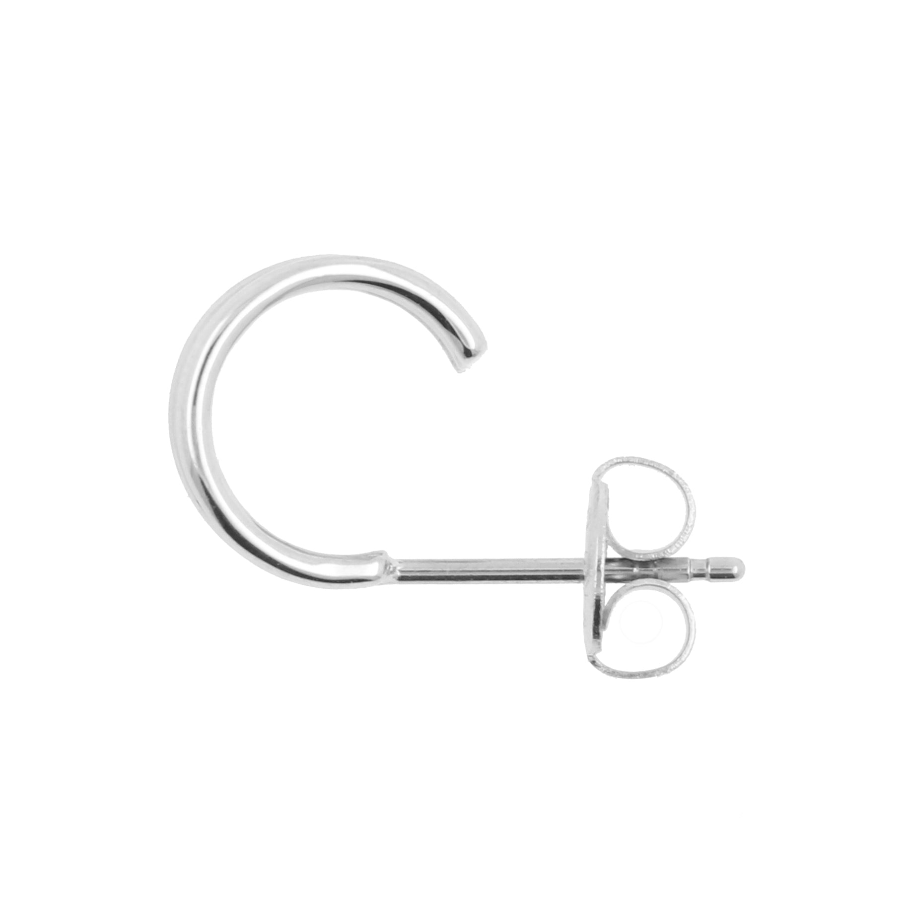 Surgical Steel Ear Studs - Triple Hoop Silver