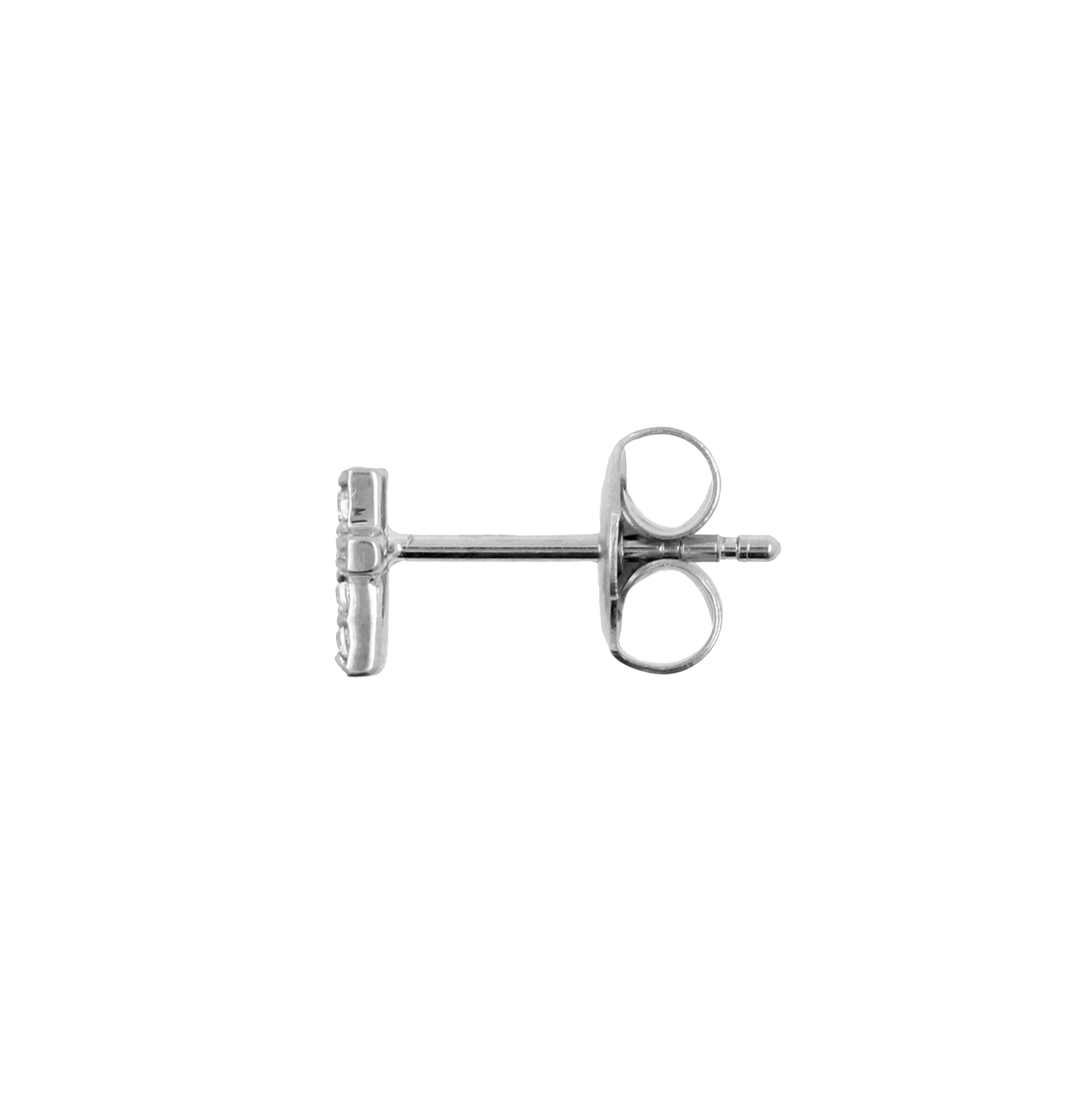 Surgical Steel Ear Studs - Zirconia Cross