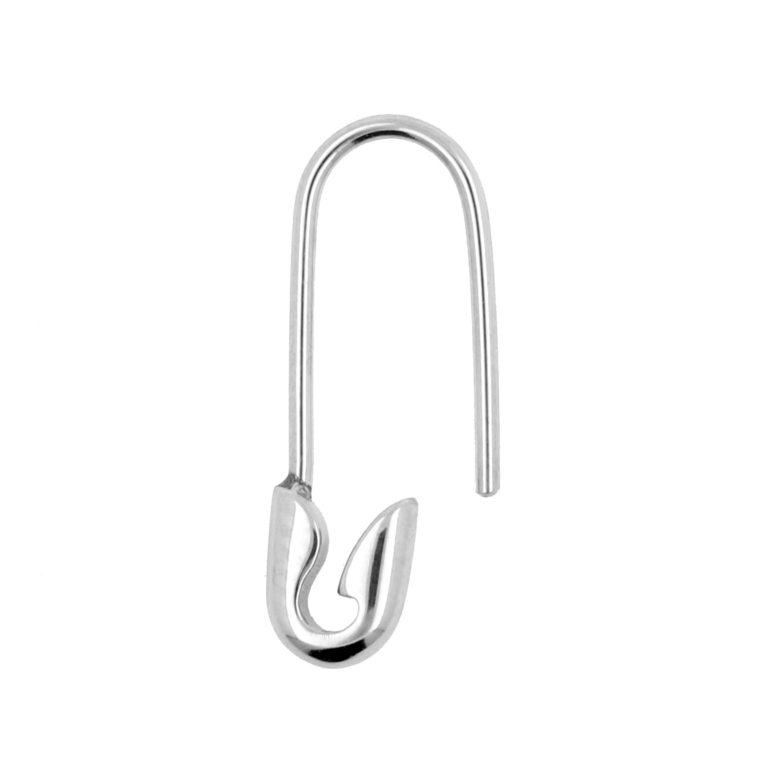 Surgical Steel Safetypin Earrings Silver