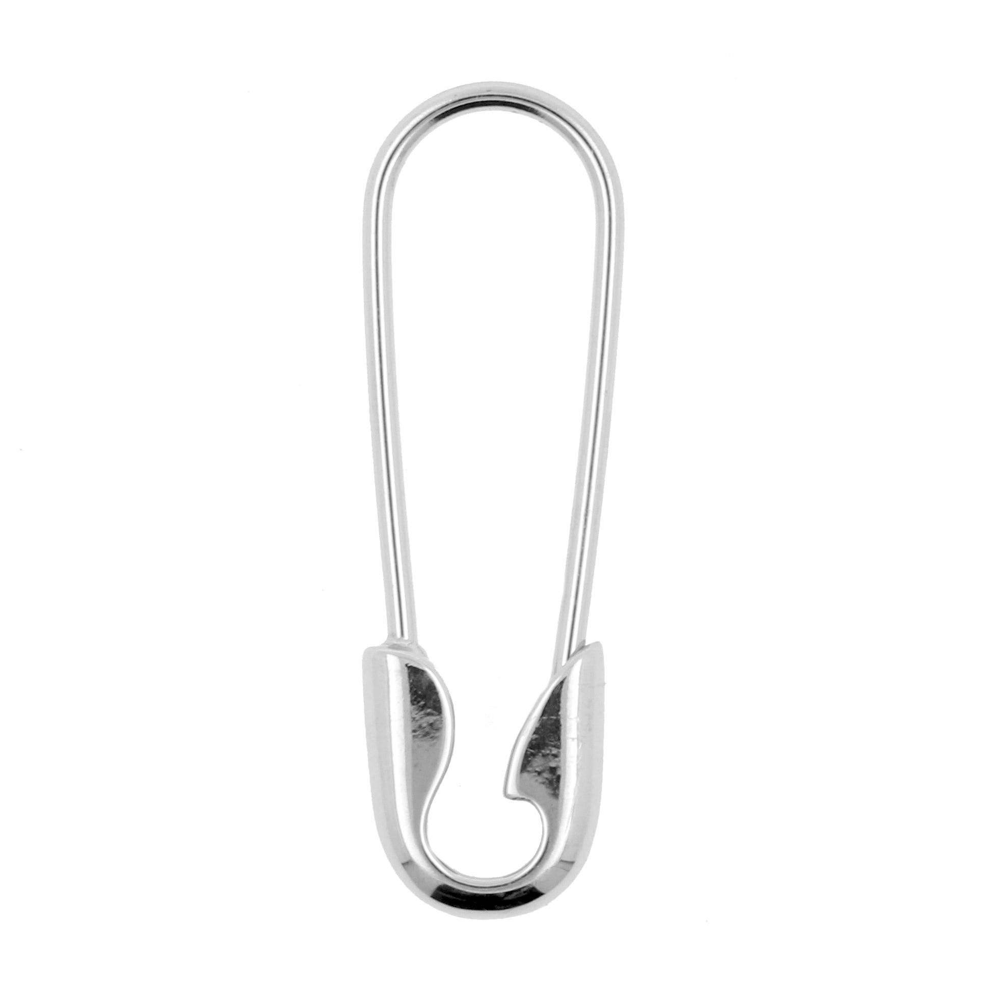 Surgical Steel Safetypin Earrings Silver