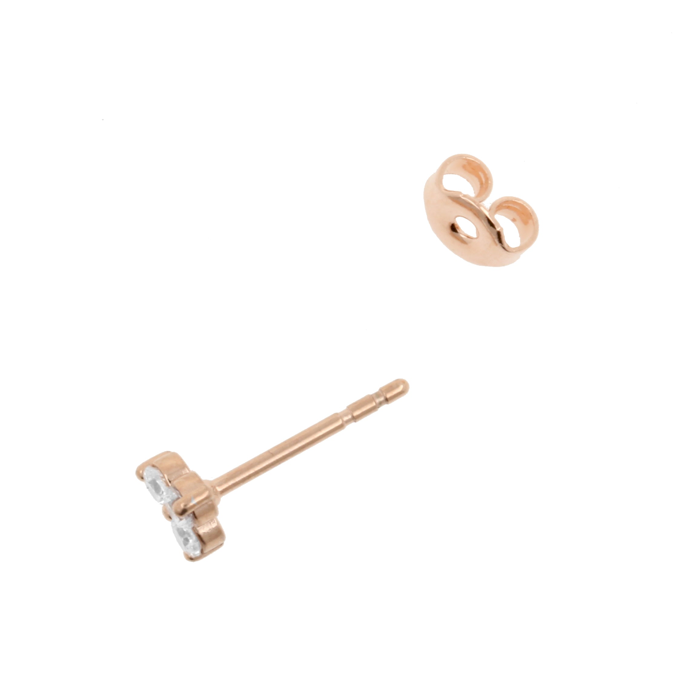 Surgical Steel Trinity Ear Studs - 5 mm Rose Gold