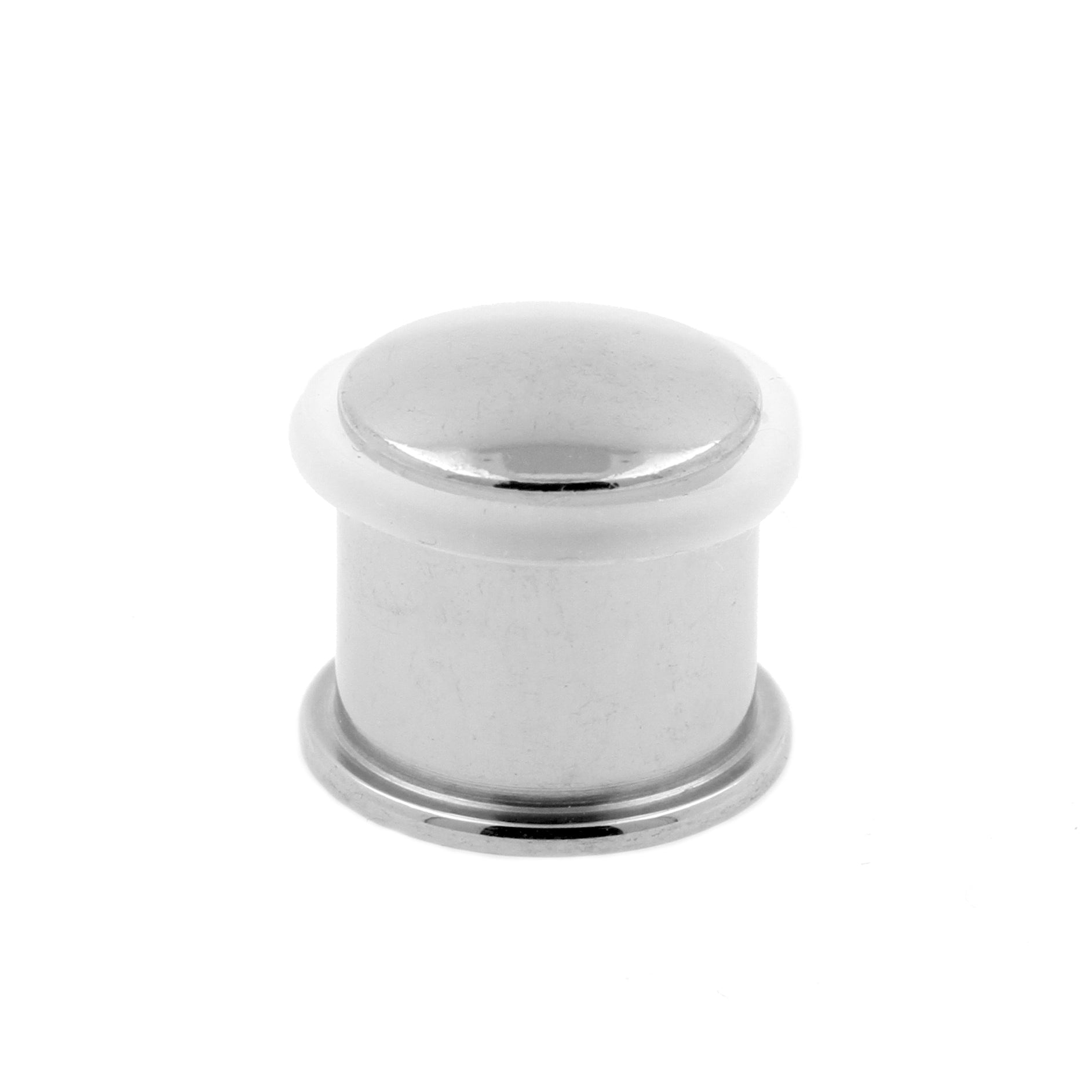 Titanium Stretch Plug - Flat Silver