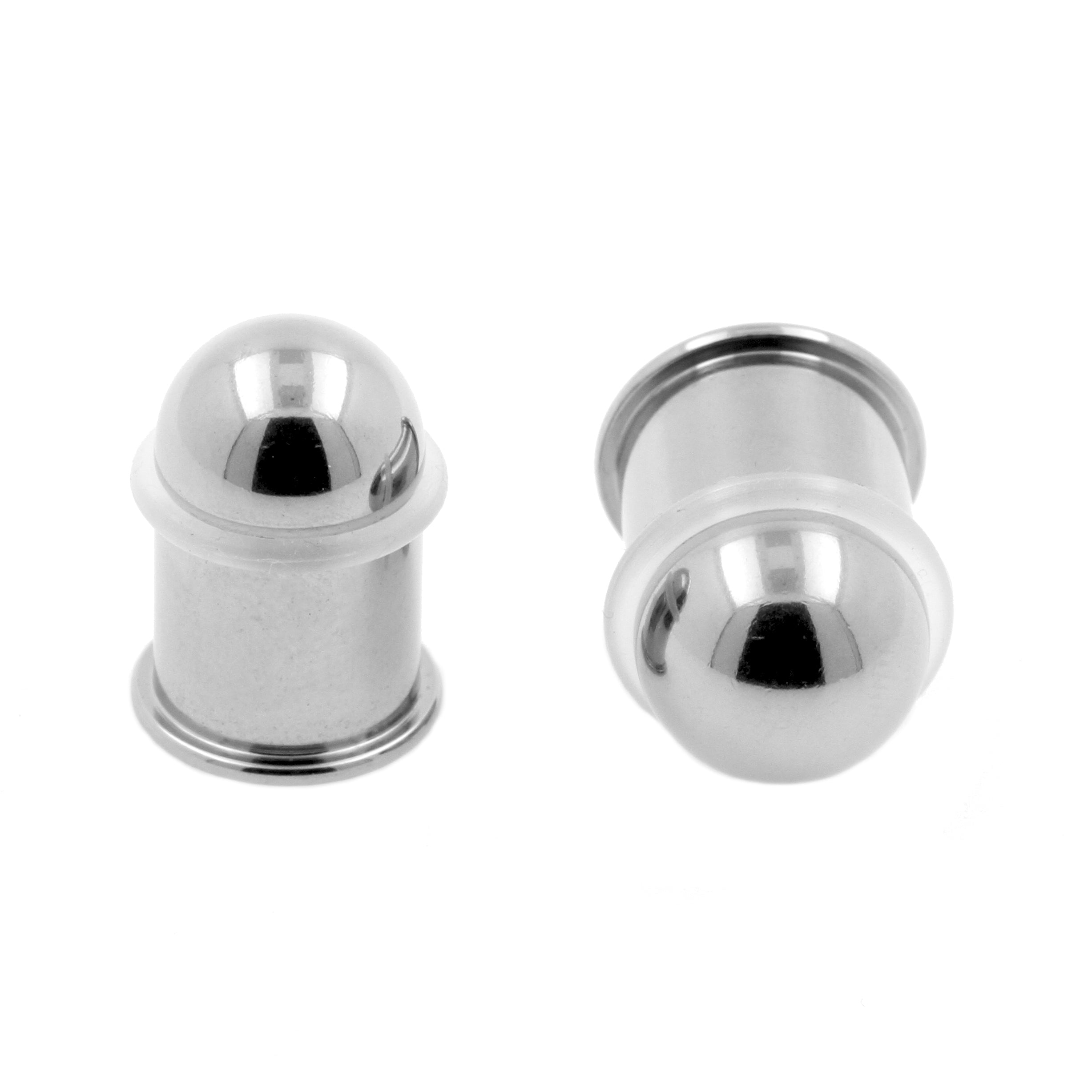 Titanium Stretch Plug - Bullet Silver