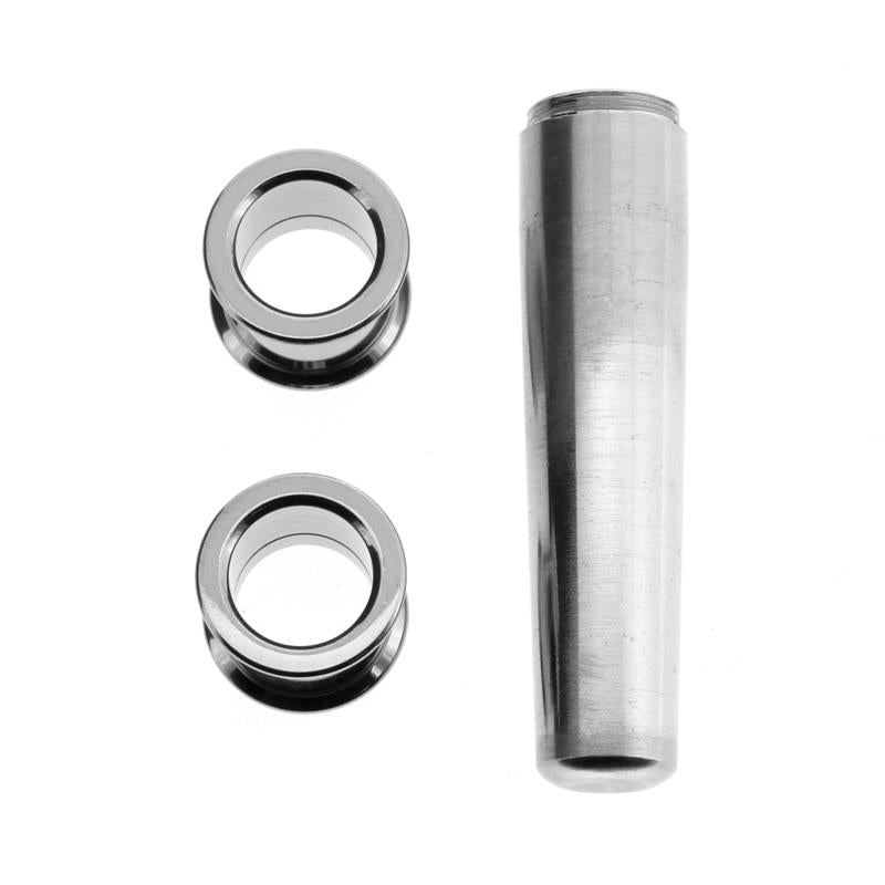 Titanium Complete stretch kit - 2 Tunnels + Taper Silver