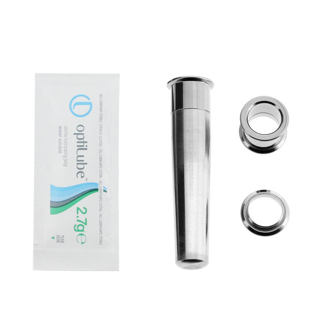 Titanium Complete stretch kit - 2 Tunnels + Taper Silver