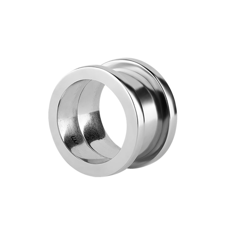 Nickel-Free Stainless Steel Internally Threaded Tunnel Silver