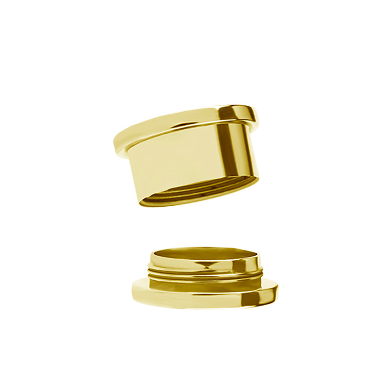 Nickel-Free Stainless Steel Internally Threaded Tunnel Gold