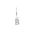 925 Silver Alphabet Letter Earring - B Silver