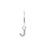 925 Silver Alphabet Letter Earring - J Silver