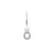 925 Silver Alphabet Letter Earring - O  Silver