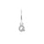 925 Silver Alphabet Letter Earring - Q Silver