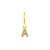 925 Silver Alphabet Letter Earring - A Gold