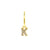 925 Silver Alphabet Letter Earring - K Gold