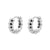 925 Silver Ear Hoops - Bubbles - Silver