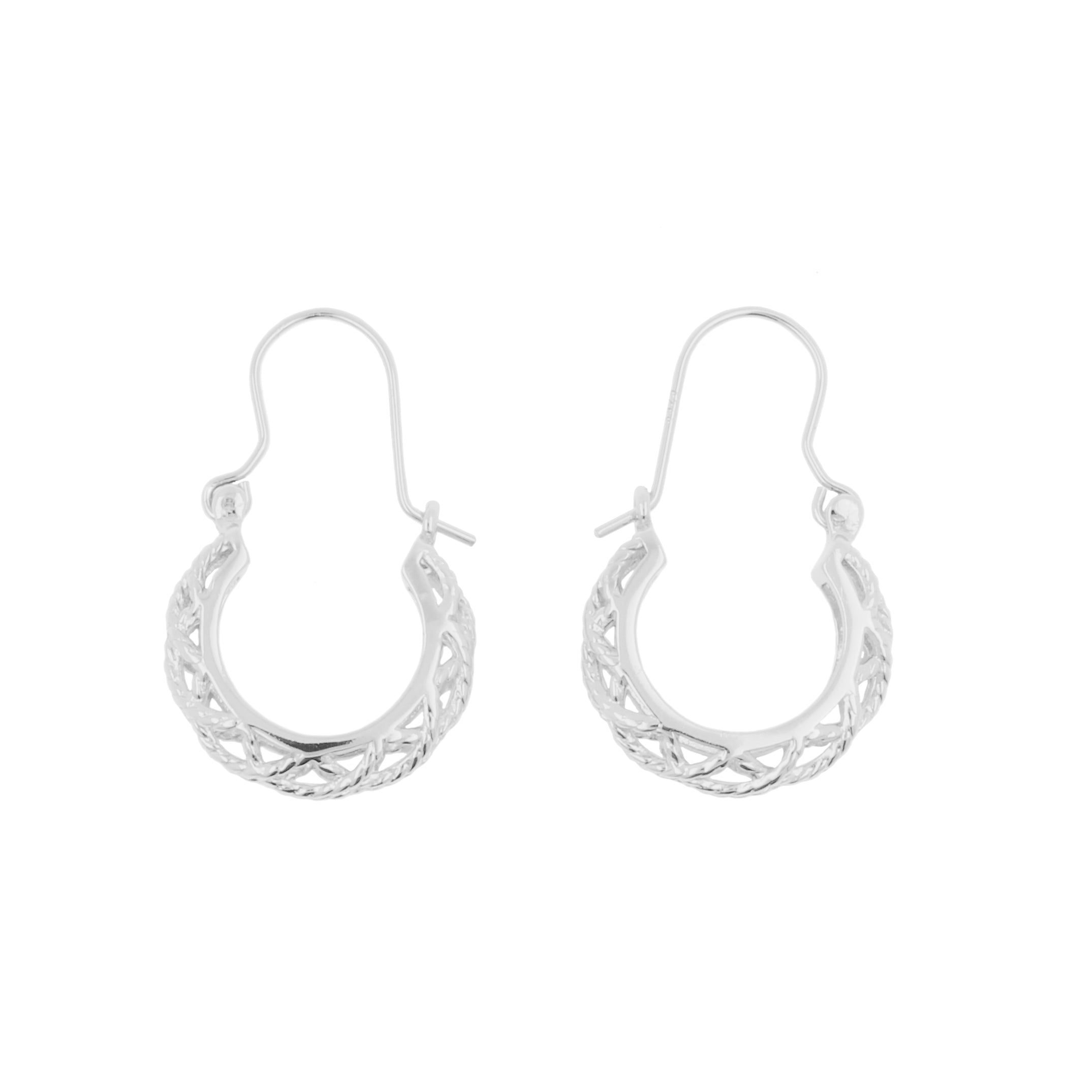 925 Silver Ear Hangers - Filligree Silver