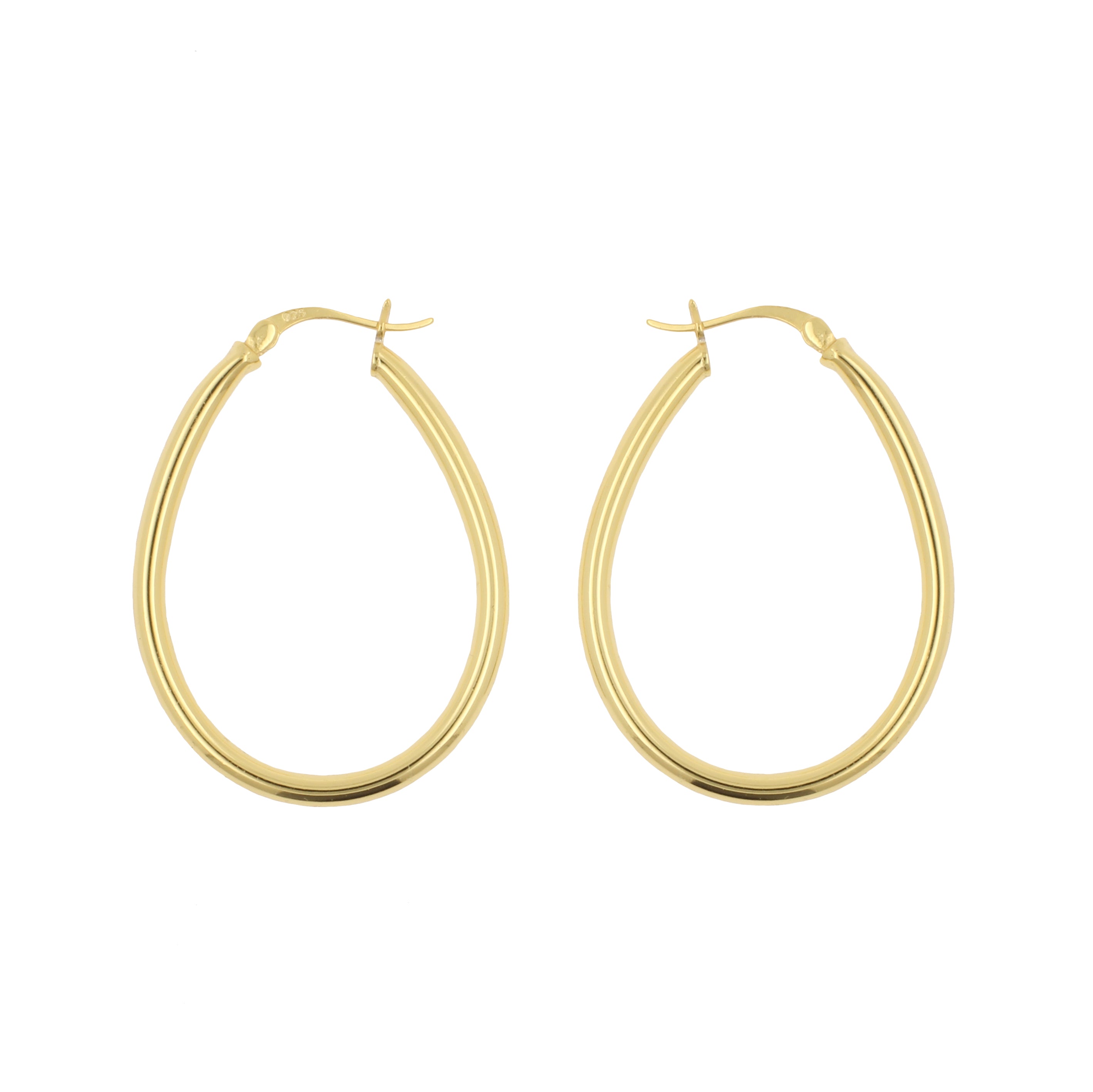 925 Silver Ear Hangers - Ellips Gold