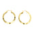 925 Silver Ear Hangers - Circle Organic Gold