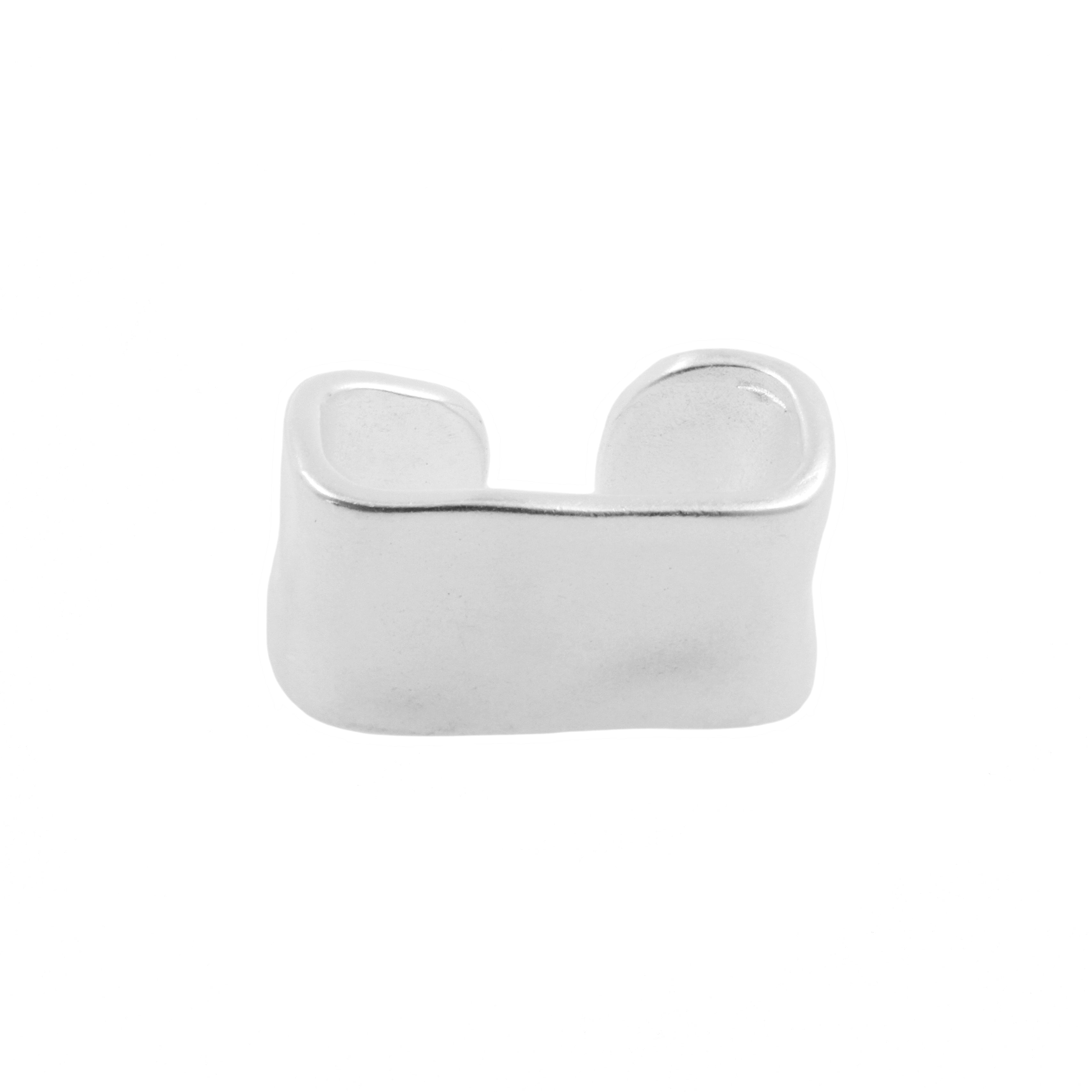 925 Zilver Oor Cuff - Flat Wide Zilver