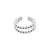 925 Silver Ear Cuff - Dotted Double Ring Silver