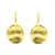 925 Silver Earstud Hangers - Crescent Disc Gold