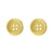 925 Silver Earstuds - Button Gold