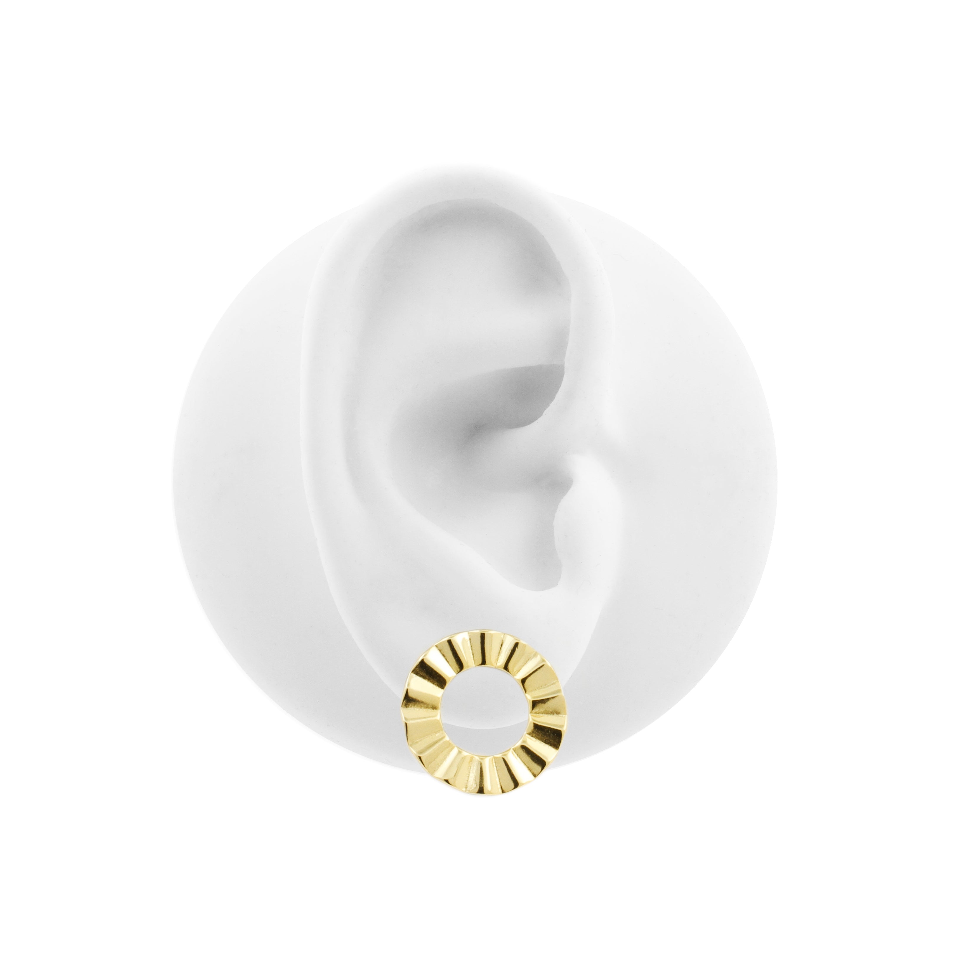 925 Silver Earstuds - Radiant Gold