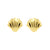 925 Silver Earstuds - Shell Gold